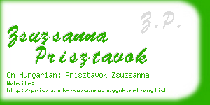 zsuzsanna prisztavok business card